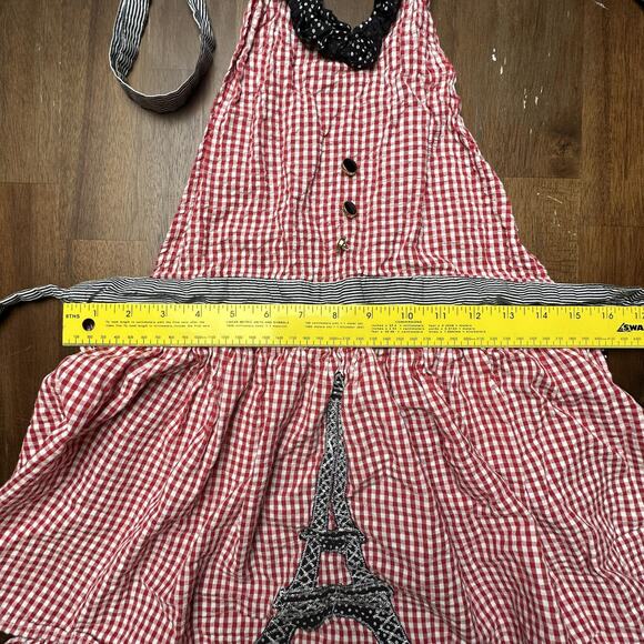 Sur La Table Apron Womens One Size Gingham Ruffle Paris Eiffel Tower Polka Dot - Picture 6 of 12